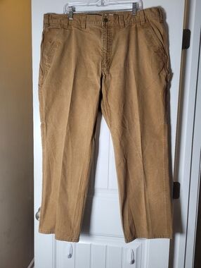 Men's Carhartt Tan Work-Style Pants - Casual Relaxed Fit. Size 44X30